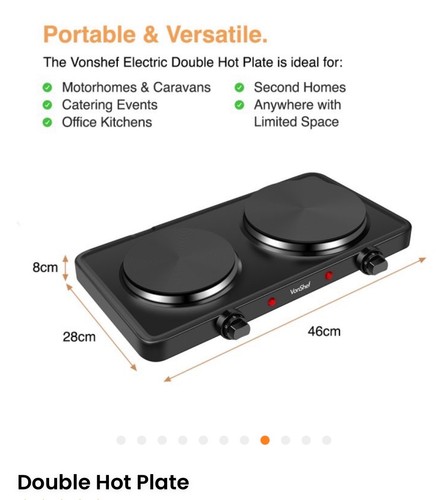 Vonshef double hot - hot, plate