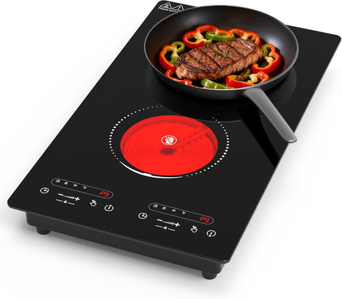 Double ceramic hob 3000w - ceramic,