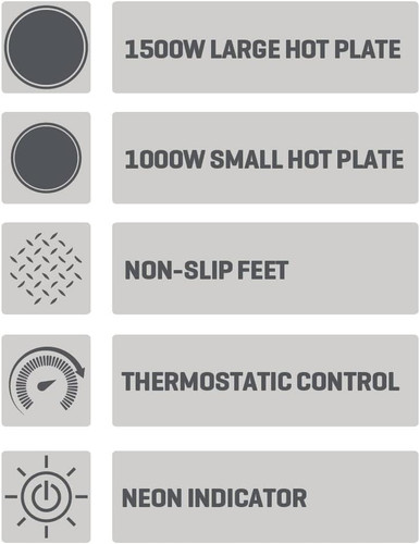 Daewoo double hot plate - double,