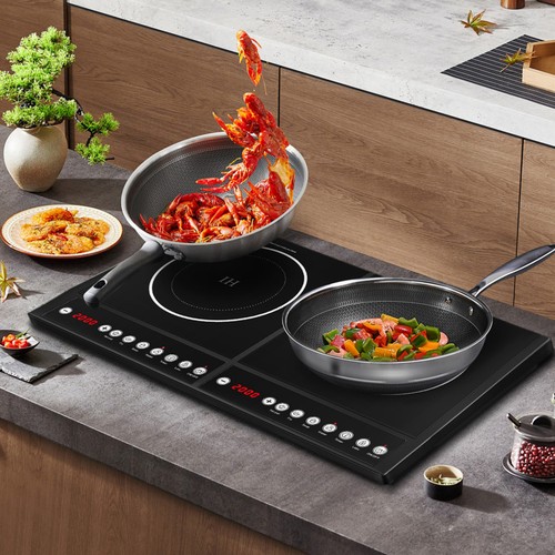 4400w double induction hob - double,
