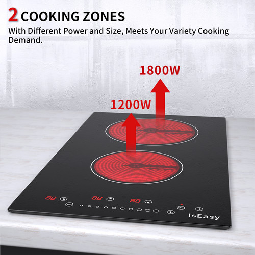 Iseasy 30cm ceramic hob 2 - ceramic,