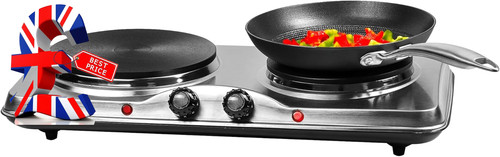 Double hot plate electric hob - double,